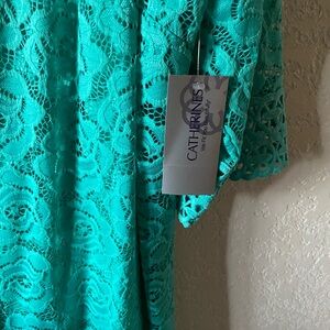 Catherines Lace Dress Aqua Size 18/20W